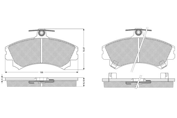 PROCODIS FRANCE Piduriklotsi komplekt,ketaspidur PF1152